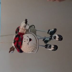 Vintage Funny Golf Ball Golfer Ornament